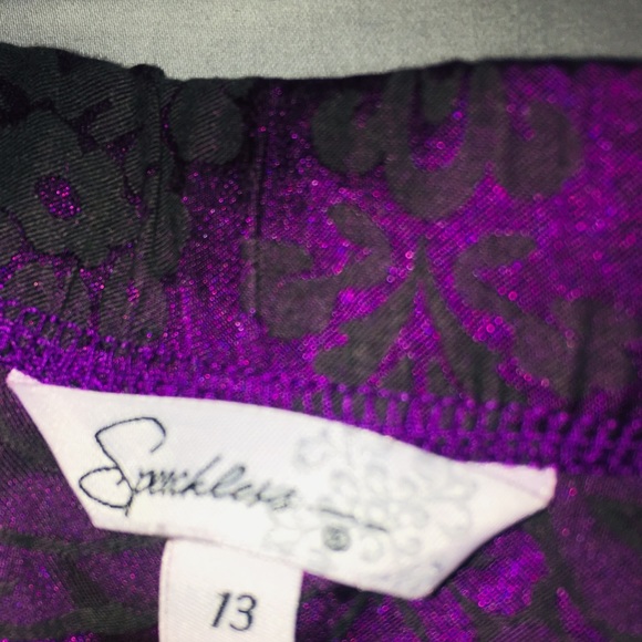 Purple and Black Cocktail Dress - Picture 4 of 7